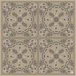 Dual Atelier Costa Paisley Bej Bandana Desenli İpeksi Organik Pamuk Kumaş Kare Pareo Şal