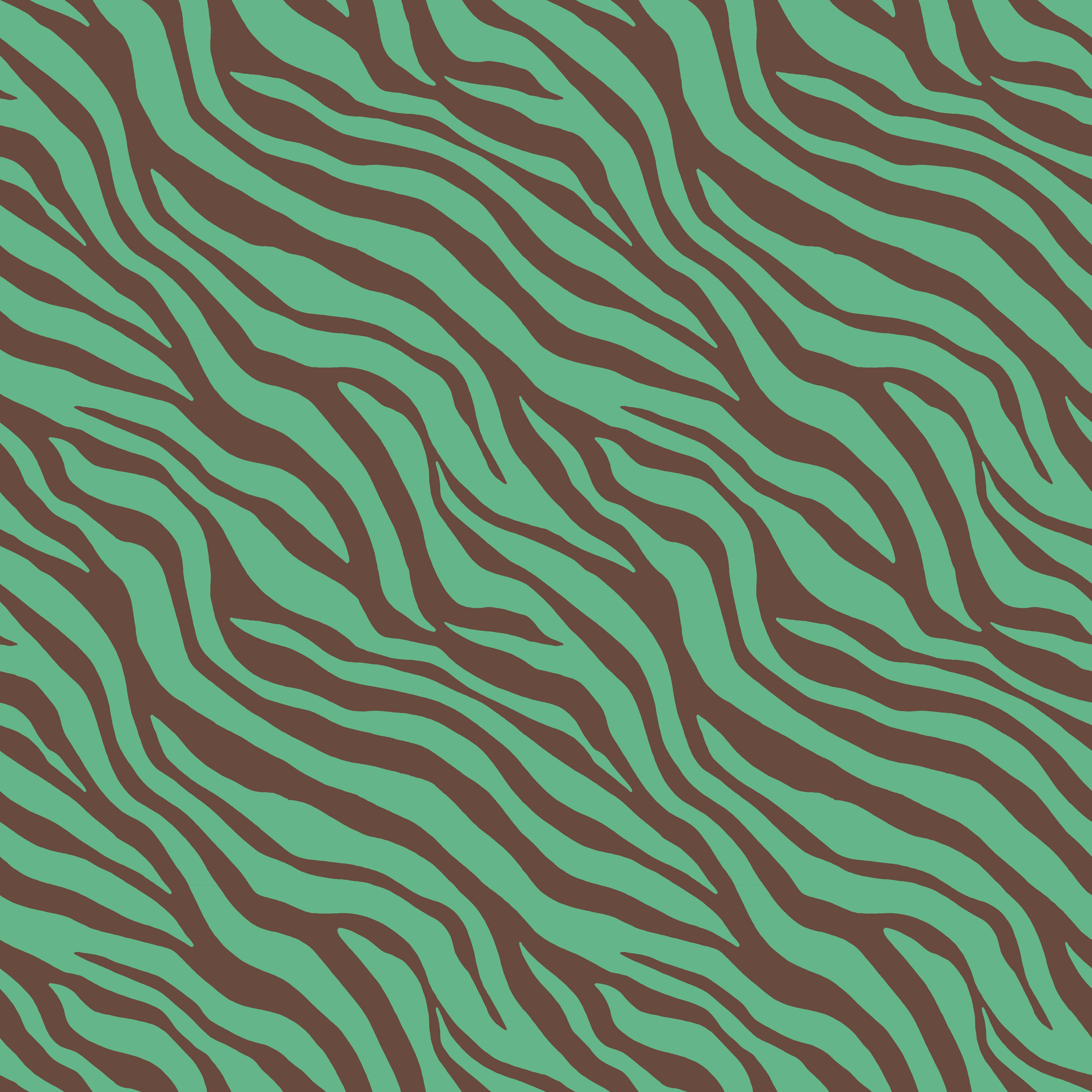 Dual Atelier Mint Safari Yeşil Zebra Desenli İpeksi Organik Pamuk Kumaş Bandana Fular