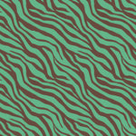 Dual Atelier Mint Safari Yeşil Kahve Zebra  Desenli İpeksi Organik Pamuk Kumaş Kare Pareo Şal