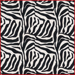 Dual Atelier Wild Stripe Siyah Beyaz Desenli İpeksi Organik Pamuk Kumaş Bandana Fular