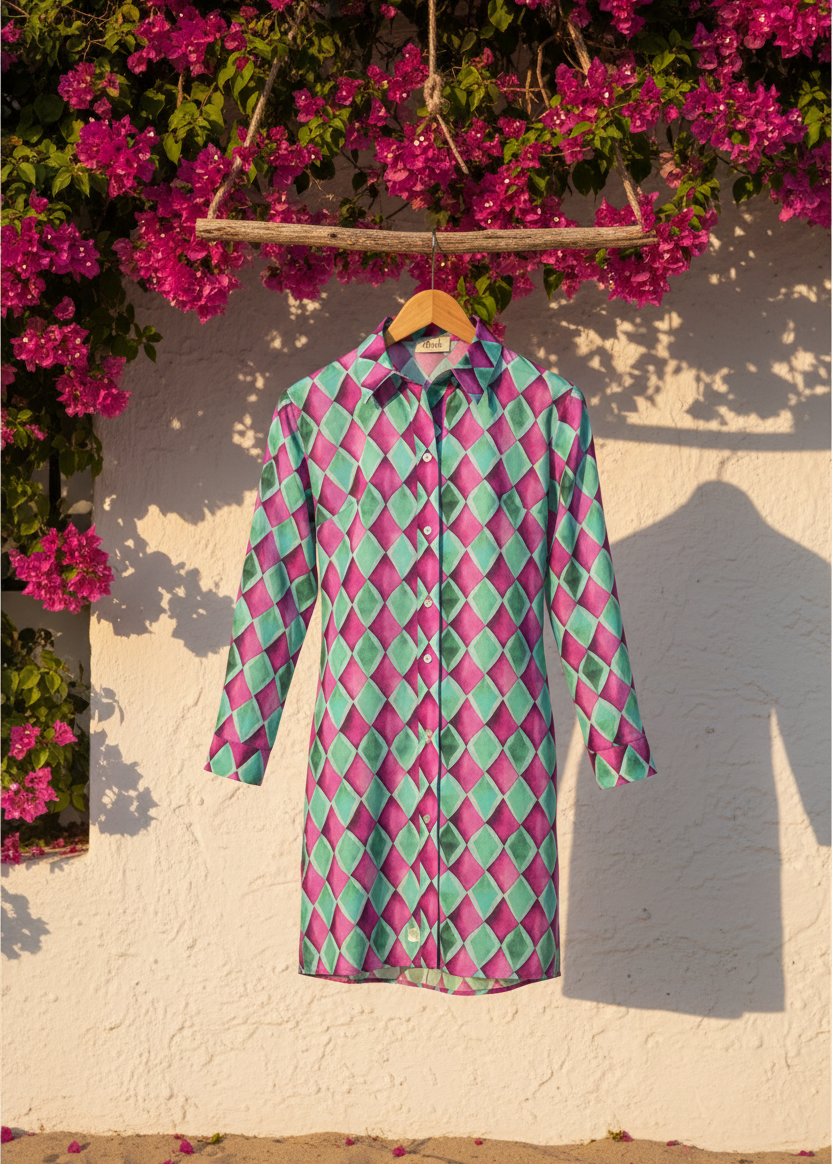 Royal Mosaic Yeşil Fuşya - Editorial