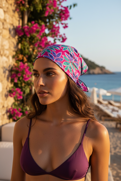 Shore Leaf Fuşya Bandana Fular Editorial